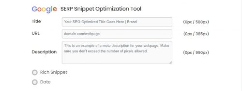 Google SERP Snippet Optimization Tool