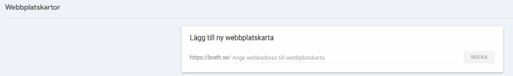 exempel på var du laddar upp webbplatskarta.