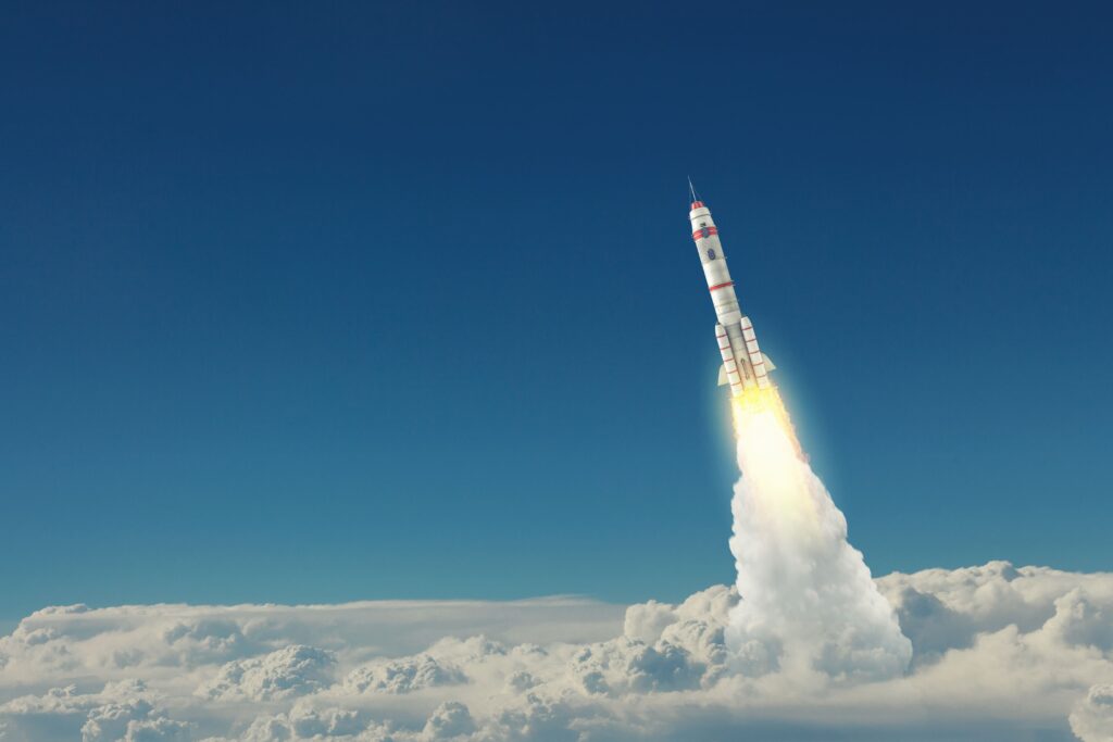 Rocket heading for space