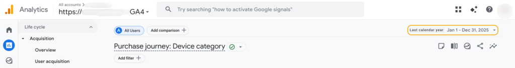 How to change the date in all GA4-reports
